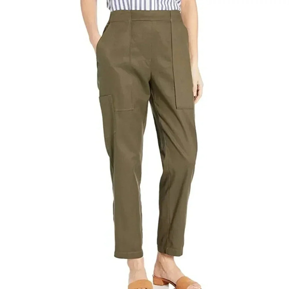 Bcbgeneretion Cropped Utility Pant Olive Green M - Picture 1 of 12